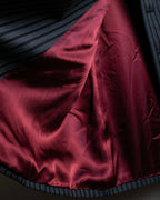 "GUCCI" Velour upper collar design thick stripe pattern chester coat