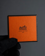 "HERMES" H motif design leather choker