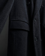 "GIORGIO ARMANI" Double-breasted charcoal gray super maxi chester coat