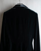 "ARMANI COLLEZIONI" Satin switched design velvet jacket