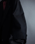 "BALENCIAGA" Chalk stripe pattern long silhouette set up