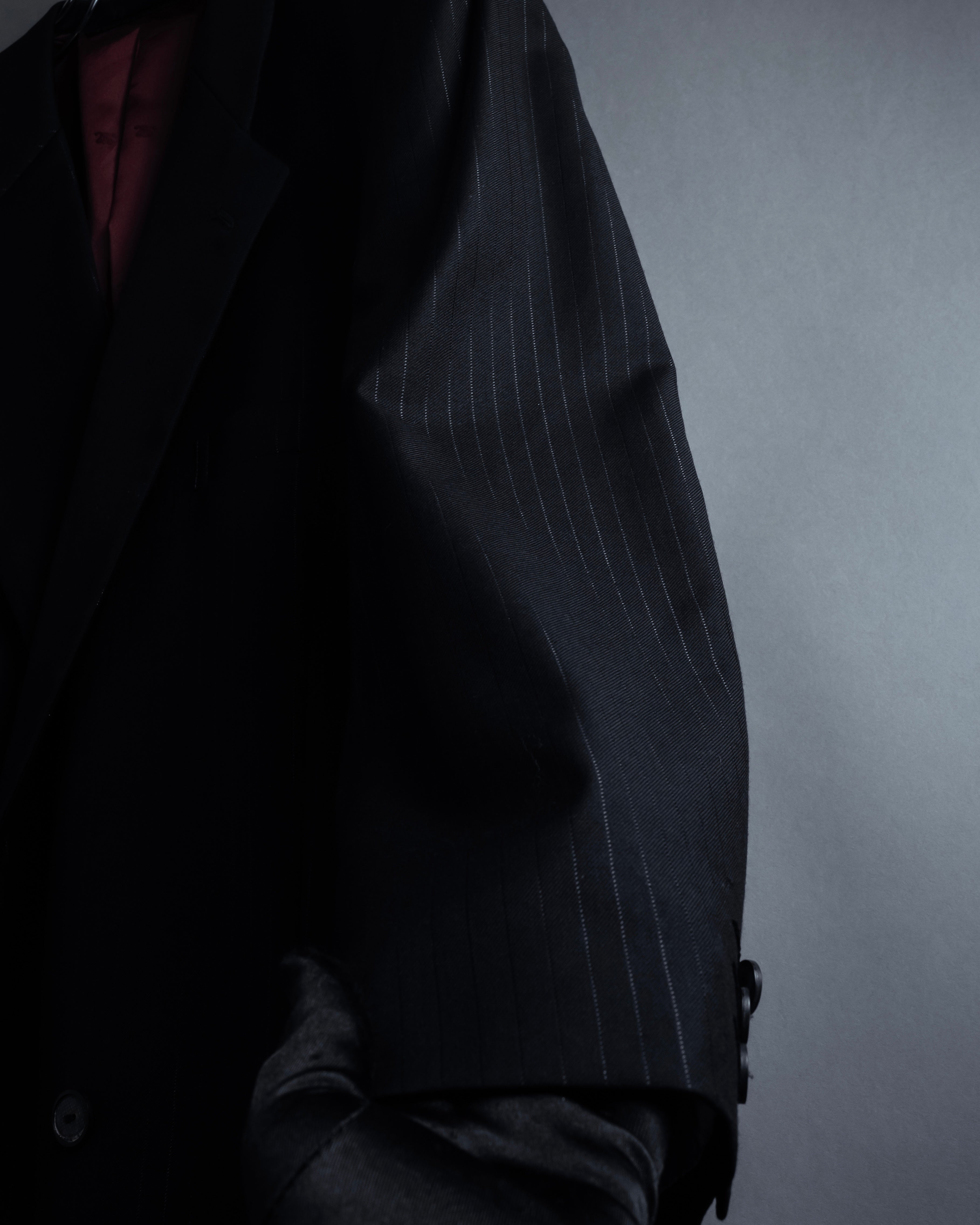 "BALENCIAGA" Chalk stripe pattern long silhouette set up