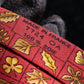 "HERMES" 100% silk fallen leaves pattern neck tie