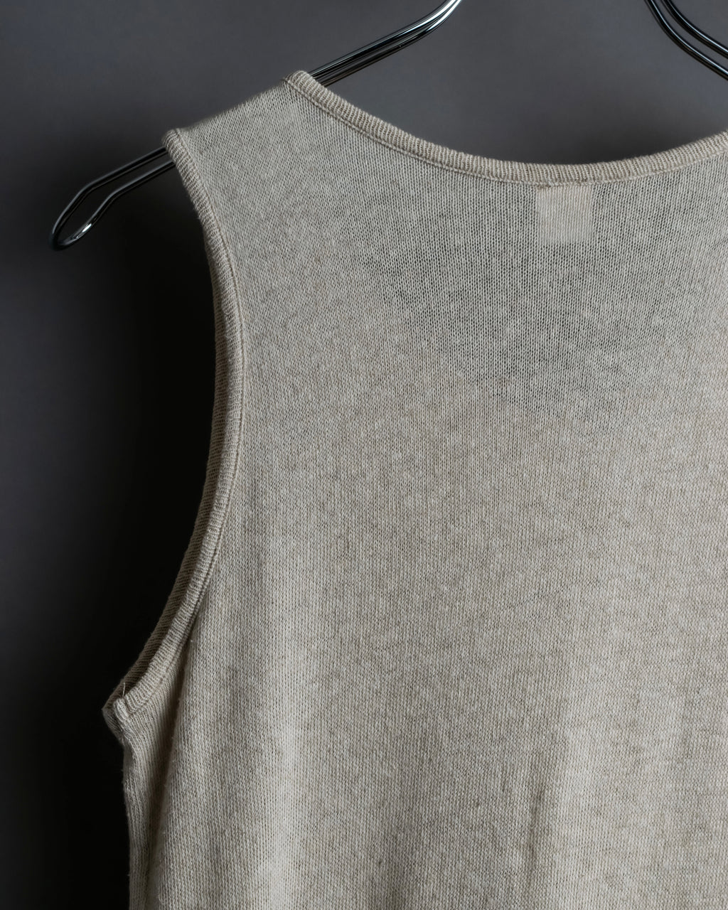 "Y's" Linen cotton mix ruffle design tank top