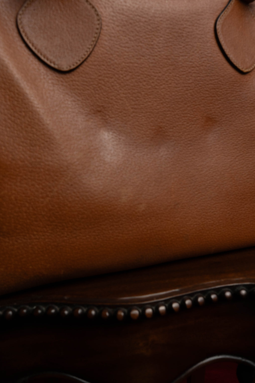 "GUCCI" 80's-90's Bamboo handle leather tote bag