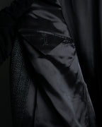 "YVES SAINT LAURENT" 70’s-80’s structured herringbone tweed tailored jacket