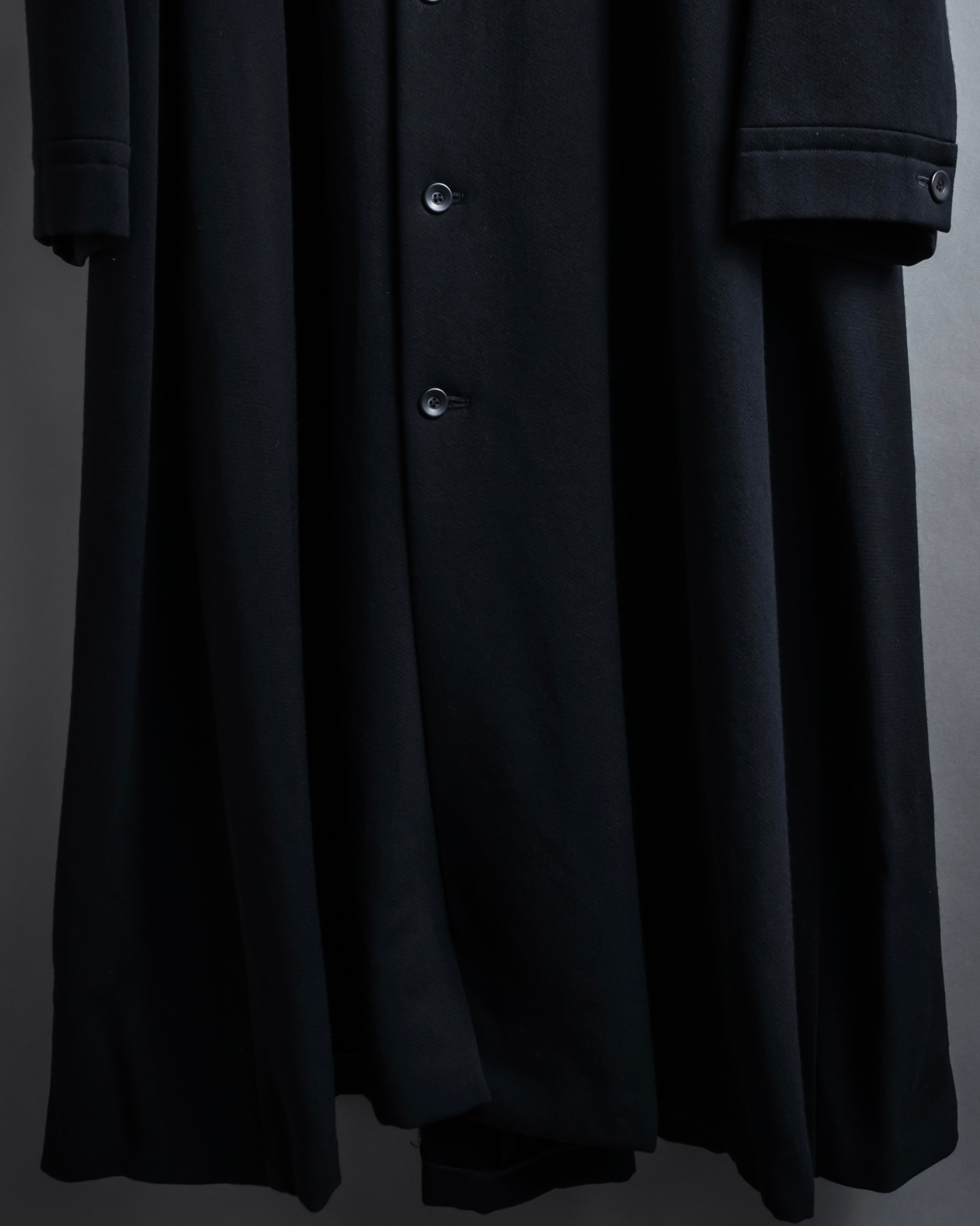 -SPECIAL- "Y's" 15AW Cape design panel oversized stand collar coat