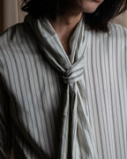 "MAISON MARGIELA" 16SS bowtie design striped long shirt