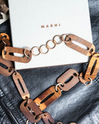 "MARNI" Large tree and chain combination necklace