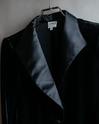 "ARMANI COLLEZIONI" Satin switched design velvet jacket