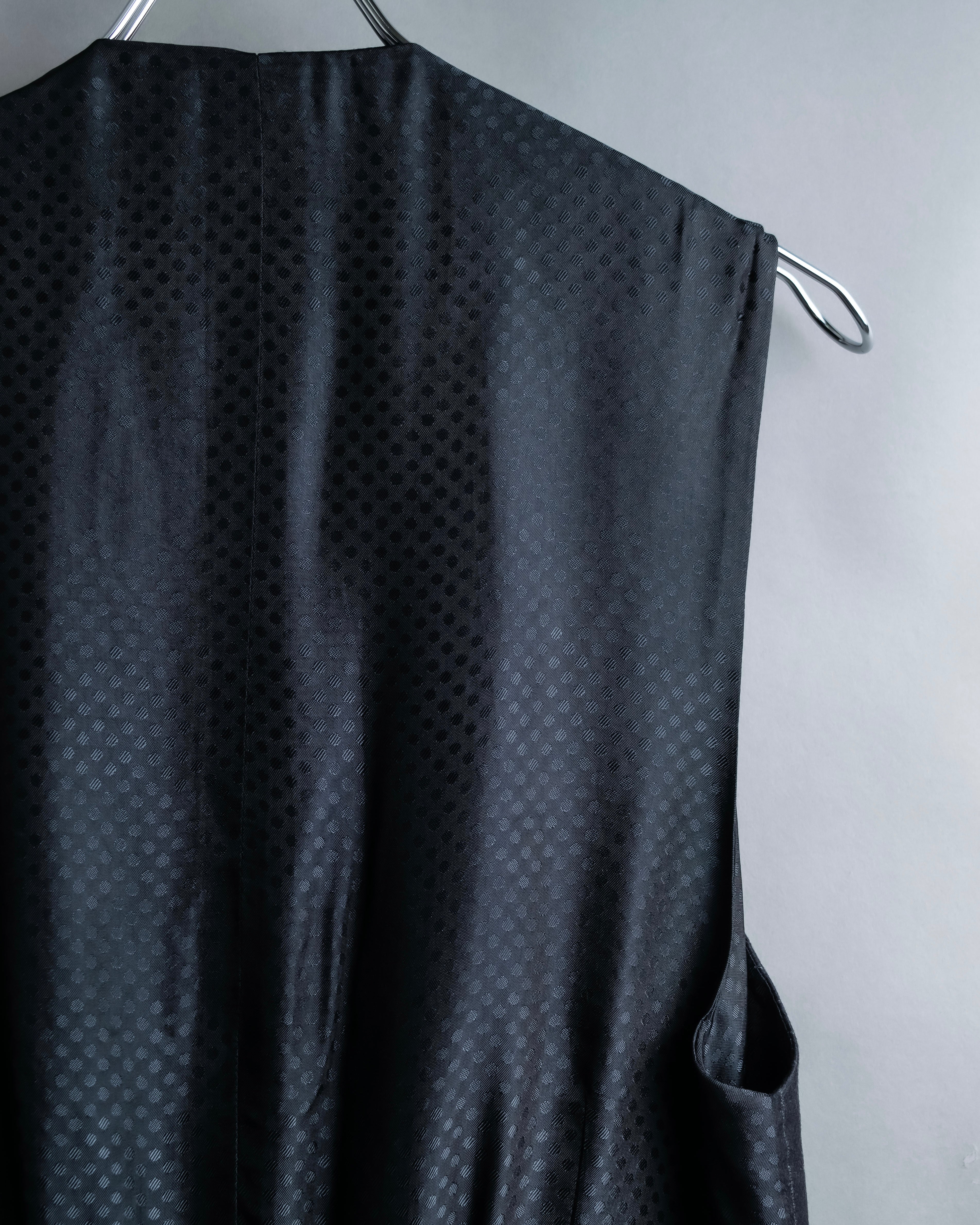 "DOLCE & GABBANA" Pattern switching peak lapel gilet