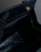 "Salvatore Ferragamo" Pocket detail leather combination tote bag