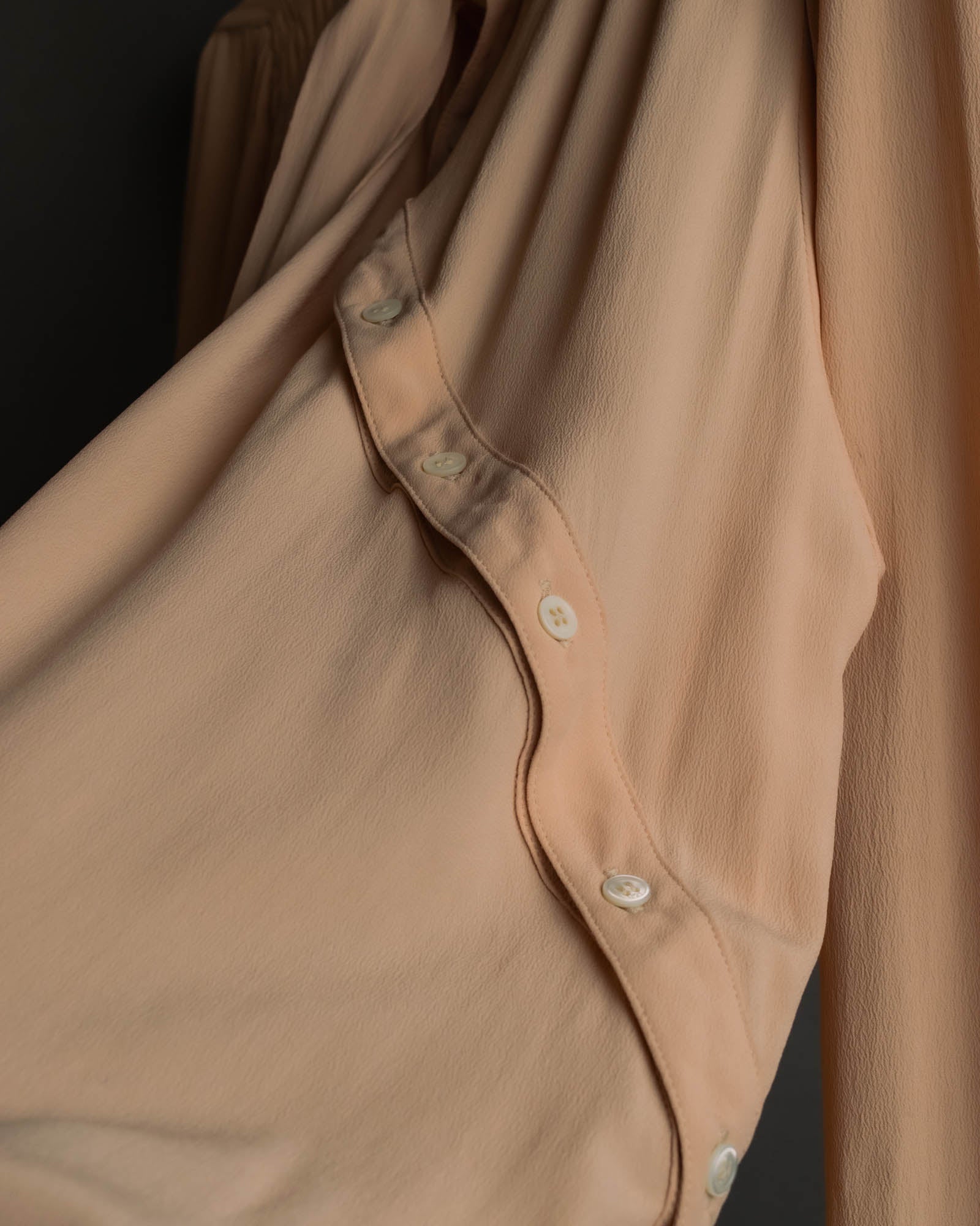 "N°21" 2020's Asymmetric bow tie acetate silk blouse