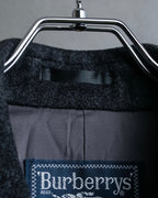 "BURBERRYS" Vintage stand collar concealed long coat