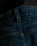 "Saint Laurent" Faded straight line denim pants