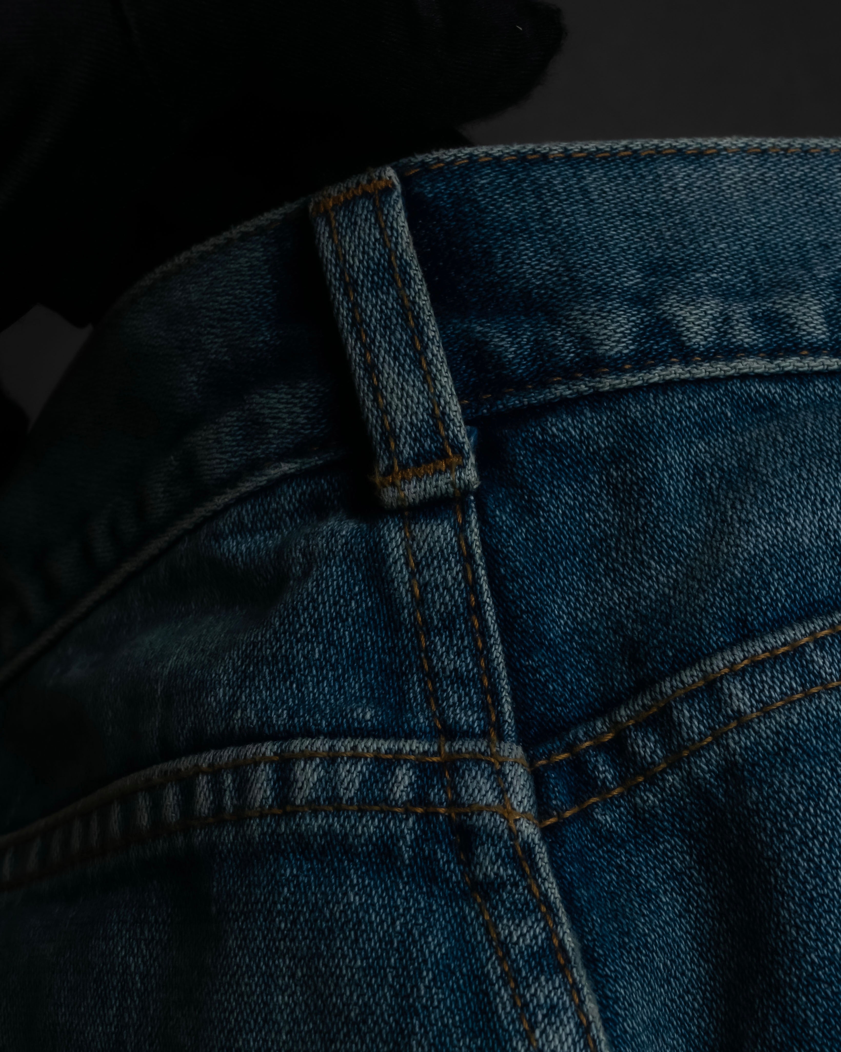 "Saint Laurent" Faded straight line denim pants