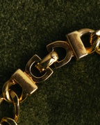 "Christian Dior" 90's Gold tone rhinestone chain bracelet
