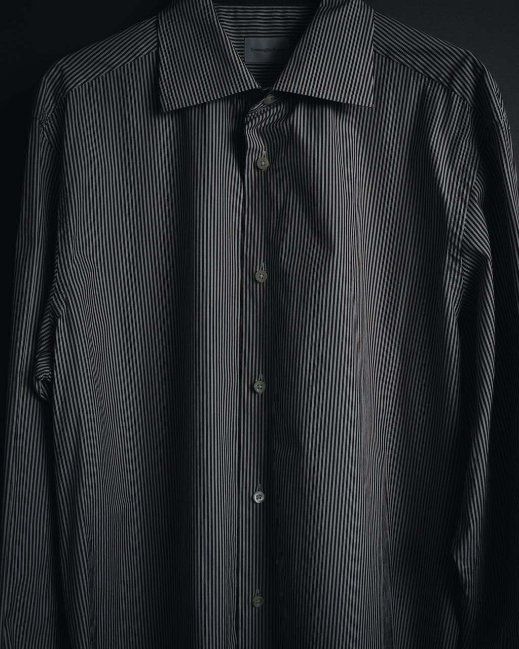 "Ermenegildo Zegna" 2010’s mother-of-pearl button london stripe shirt
