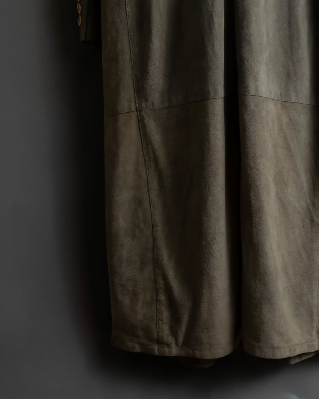 "GIORGIO ARMANI" Brushed shades suede leather long coat