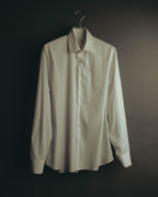 -SPECIAL- "PRADA" 10's-20's Stretch cotton silk-touch dress shirt