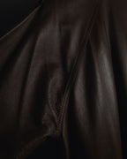 -SPECIAL- "LOEWE" 80’s Military detail stencil leather coat