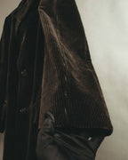 -SPECIAL- "GUCCI" 90's-00's Dark brown corduroy tailored chesterfield coat