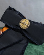 "GUCCI" Black bejeweled grosgrain ribbon