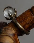 "KENZO" Transparent spherical top design silver 925 ring