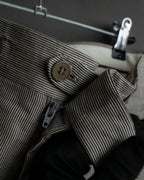 "HERMES" Cotton linen wide tapered slacks