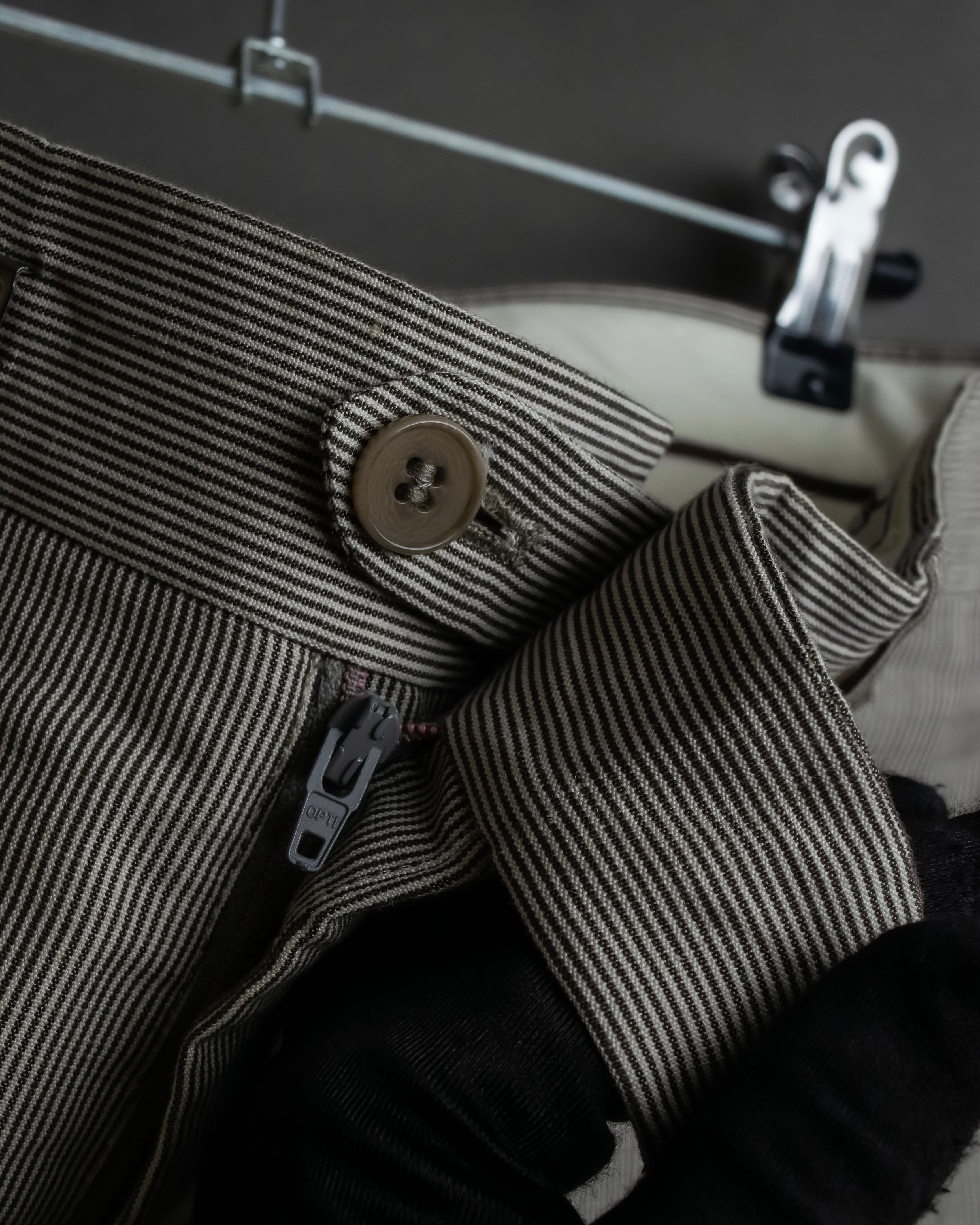 "HERMES" Cotton linen wide tapered slacks