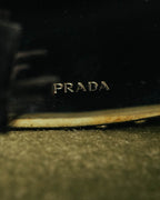 “PRADA” 90’s-00’s Studded logo leather belt