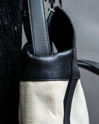 "BOTTEGA VENETA" 19AW Canvas & leather combination 2way bag