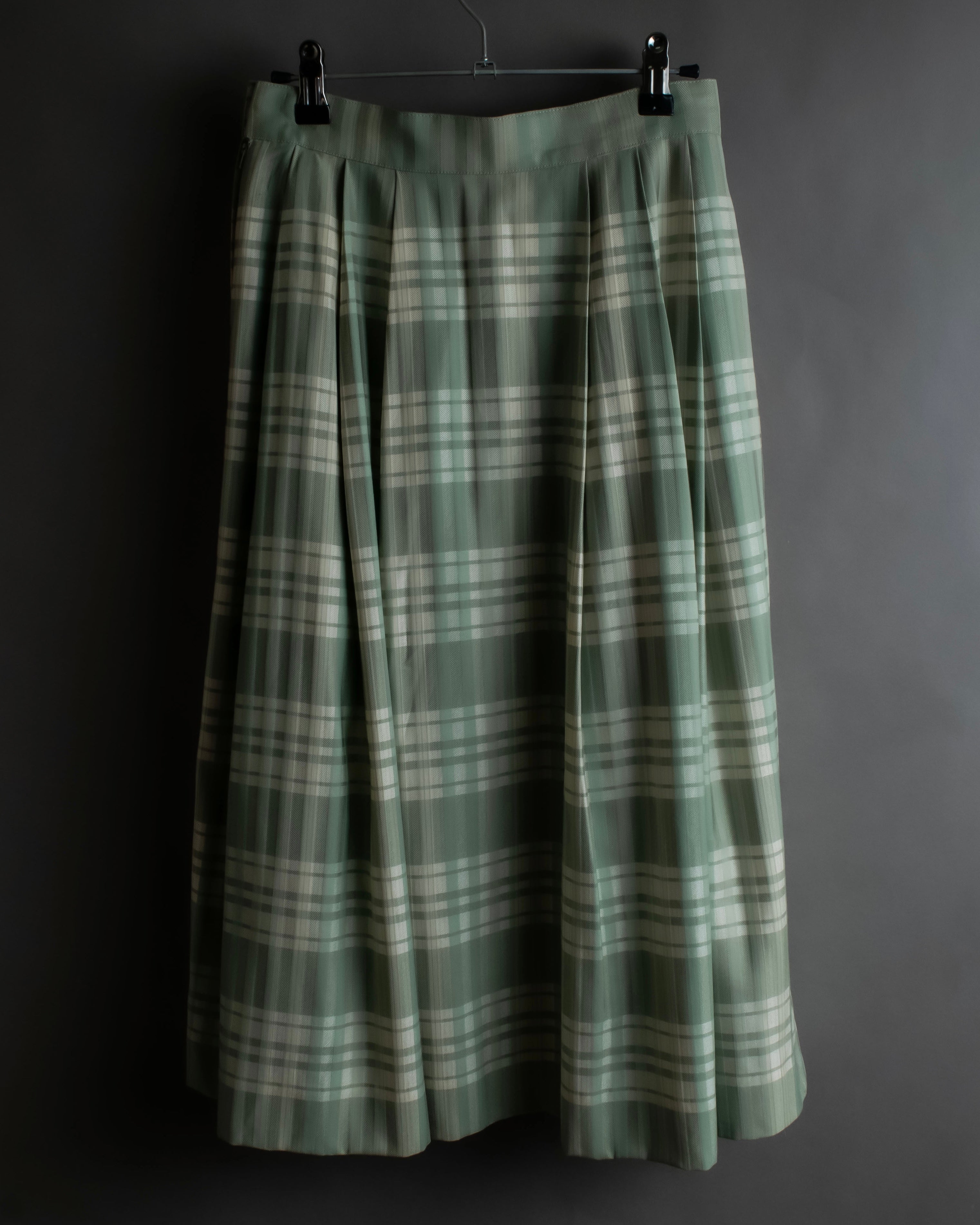 "BURBERRYS" Mint green check pattern skirt type set up