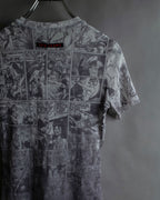 "JEAN PAUL GAULTIER JEANS" American comic book motif sheer short length pullover