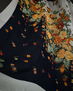 “Christian Dior” 80’s–90’s Botanical silk floral scarf