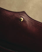 "Yves Saint Laurent" 80's-90's Burgundy embossed leather shoulder bag