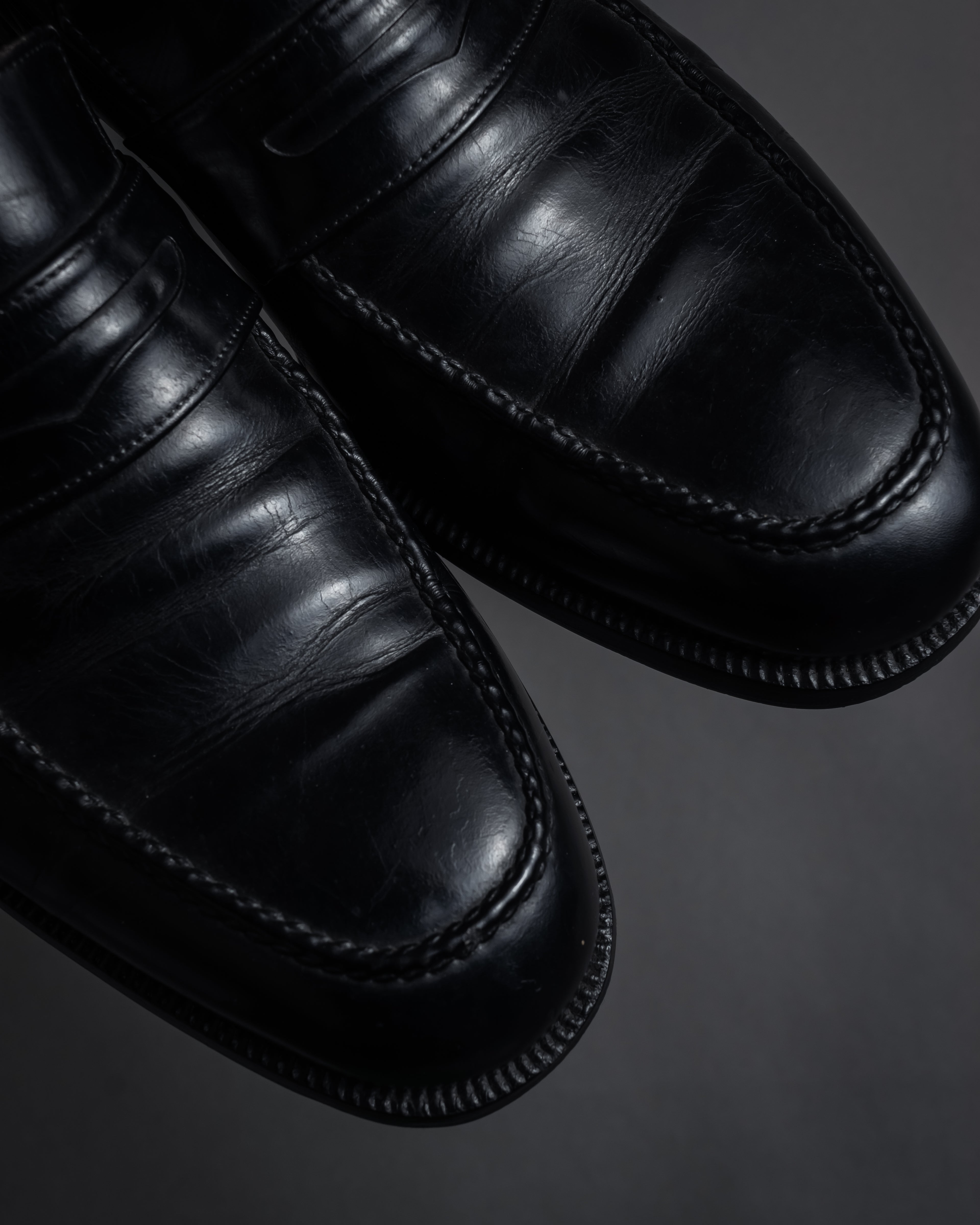 "GUCCI" 90’s classic leather penny loafers