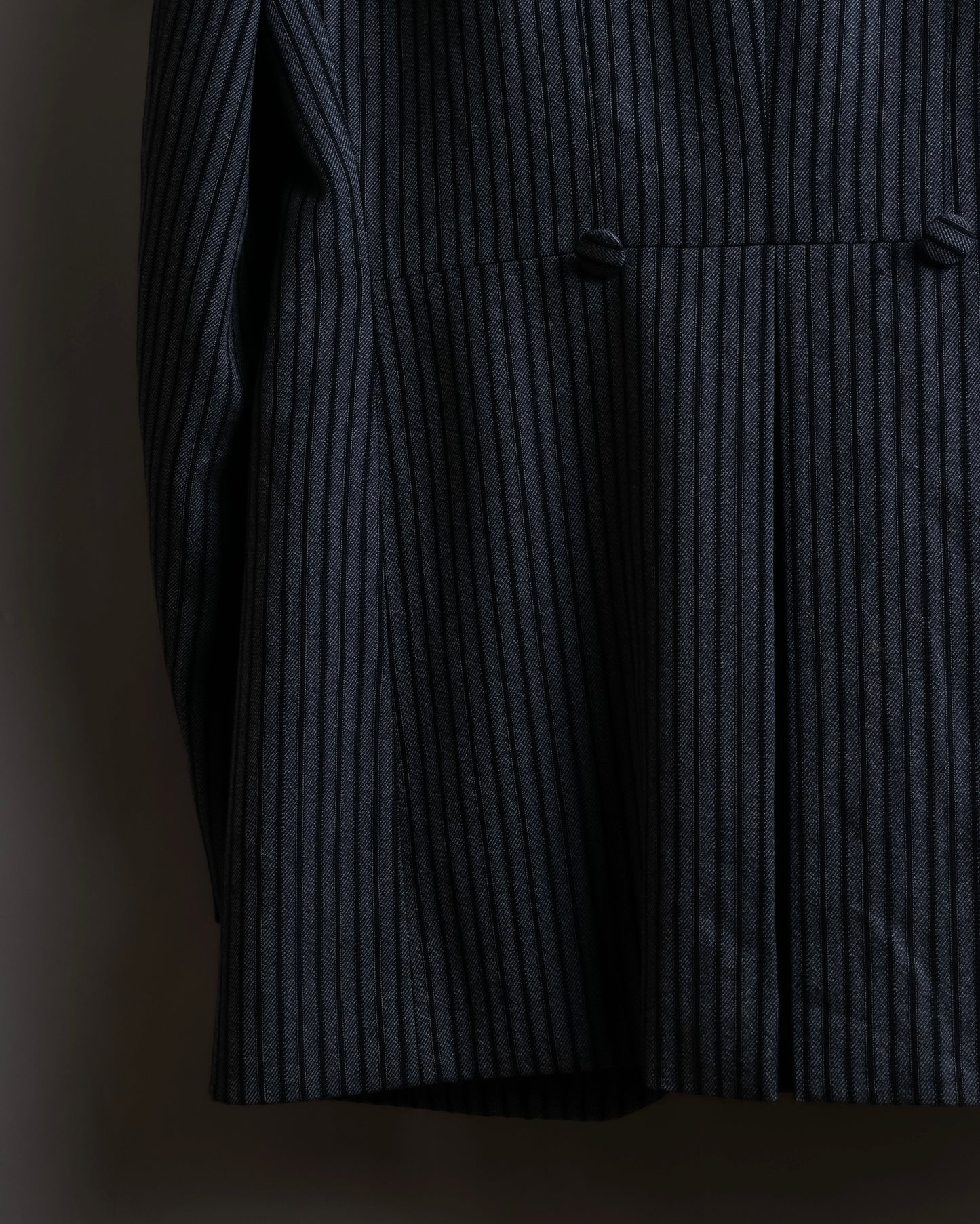 "Vintage striped three button tailored jacket"