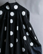 "BALENCIAGA" Polka dot flying squirrel silhouette bow tie dress
