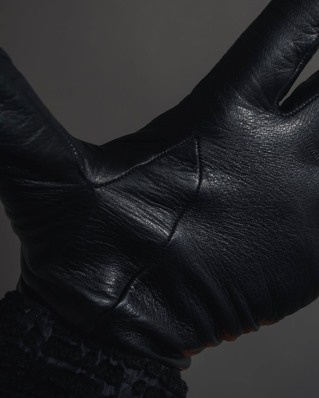 -SPECIAL- "HERMES" 90's Astrakhan combination leather gloves