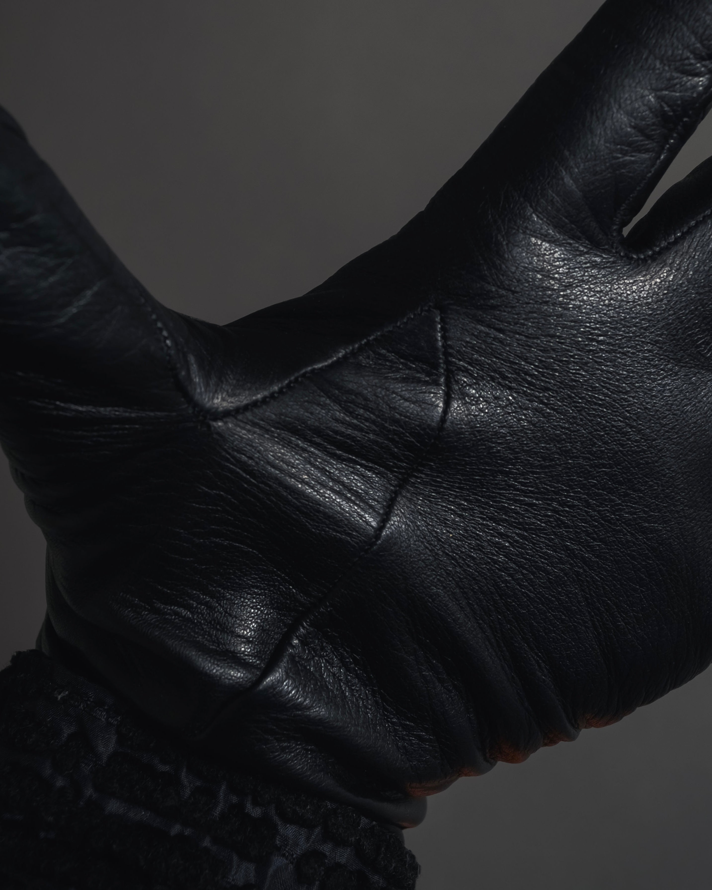 -SPECIAL- "HERMES" 90's Astrakhan combination leather gloves
