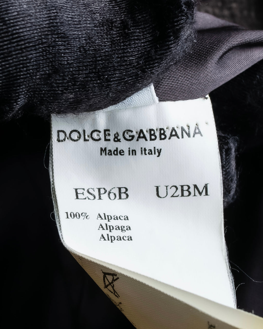 "DOLCE & GABBANA" Fringe scarf included double-breasted coat
