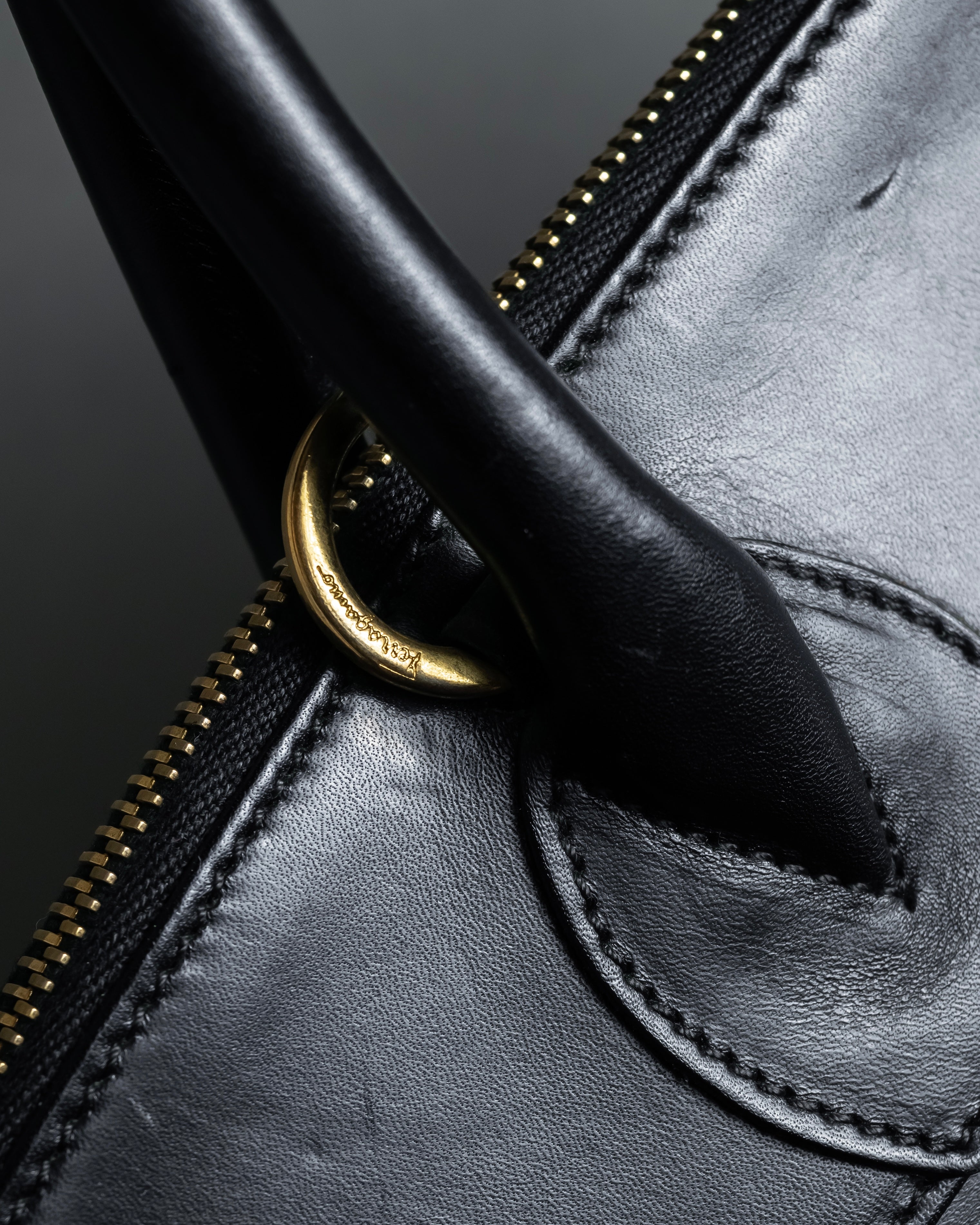 "Salvatore Ferragamo" 90's Animal motif studs design leather bag