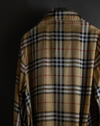 "BURBERRYS" Nova check maxi length silk gown coat