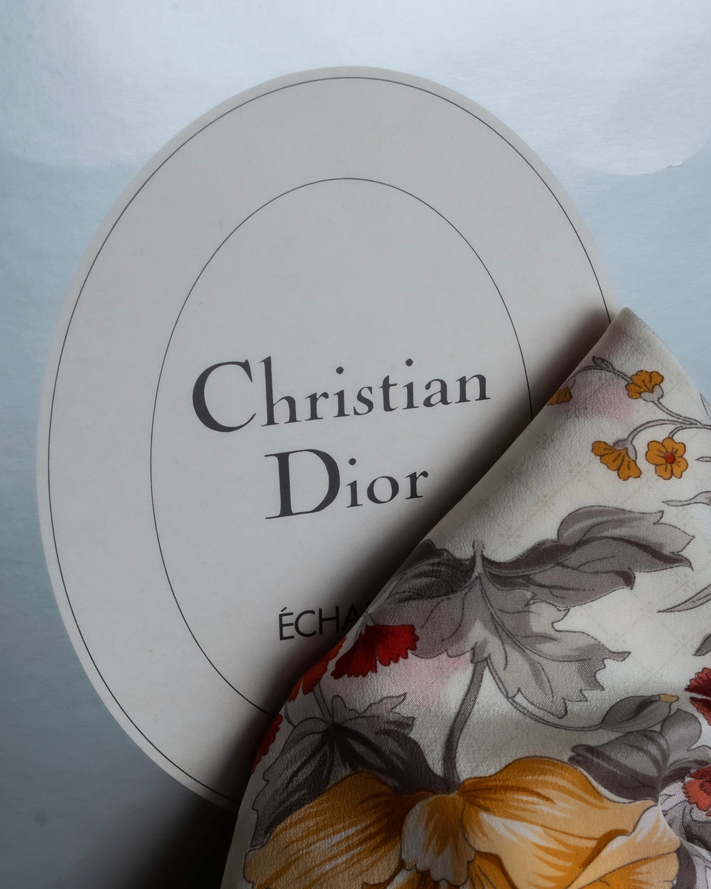 "Christian Dior" Various floral silk scarf