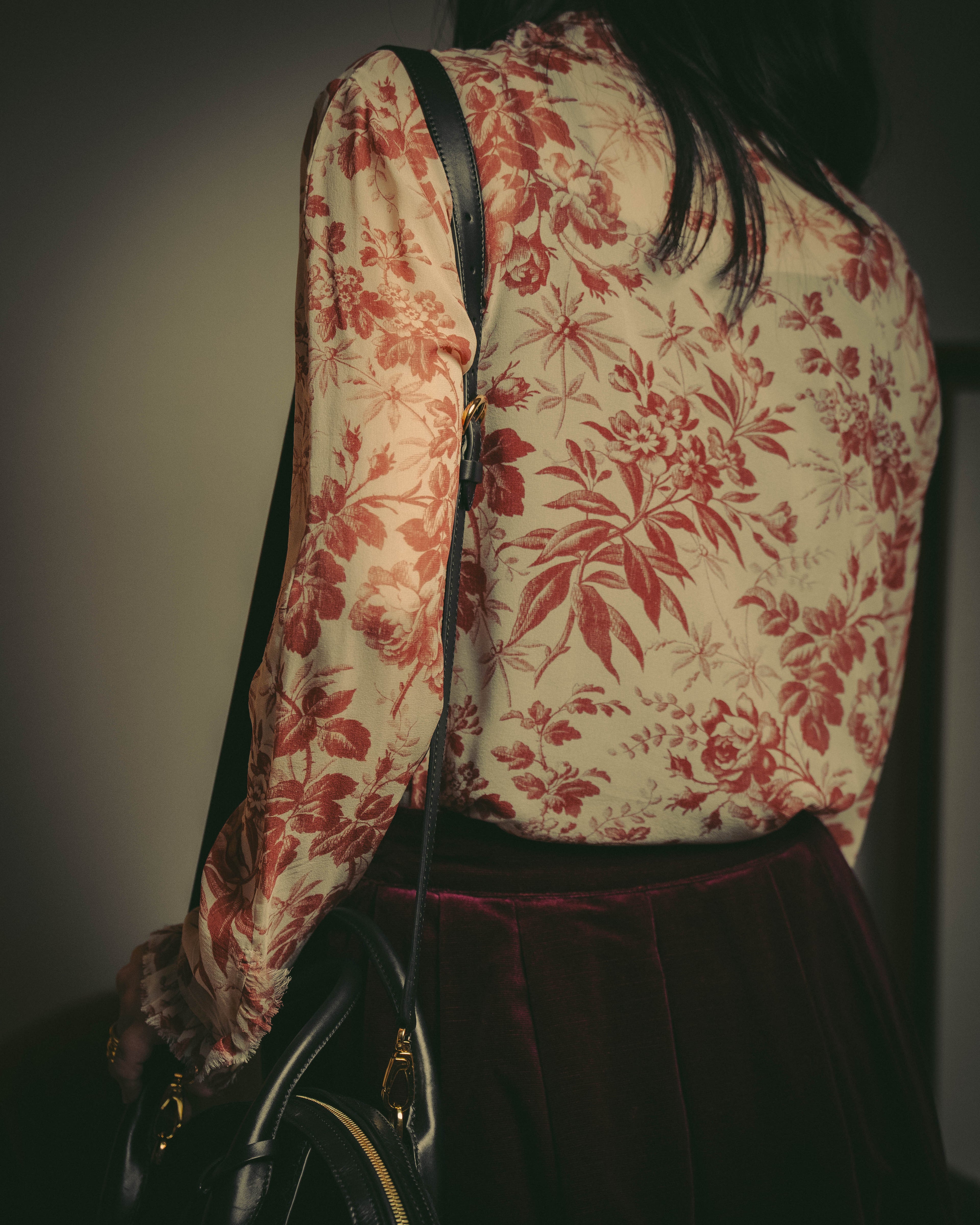 -SPECIAL- "GUCCI" 2010's-20's Romantic floral ruffle blouse