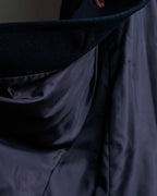 "Vintage double breasted velour trimmed chester coat"