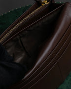 "PRADA" Logo engraved canvas combination long wallet