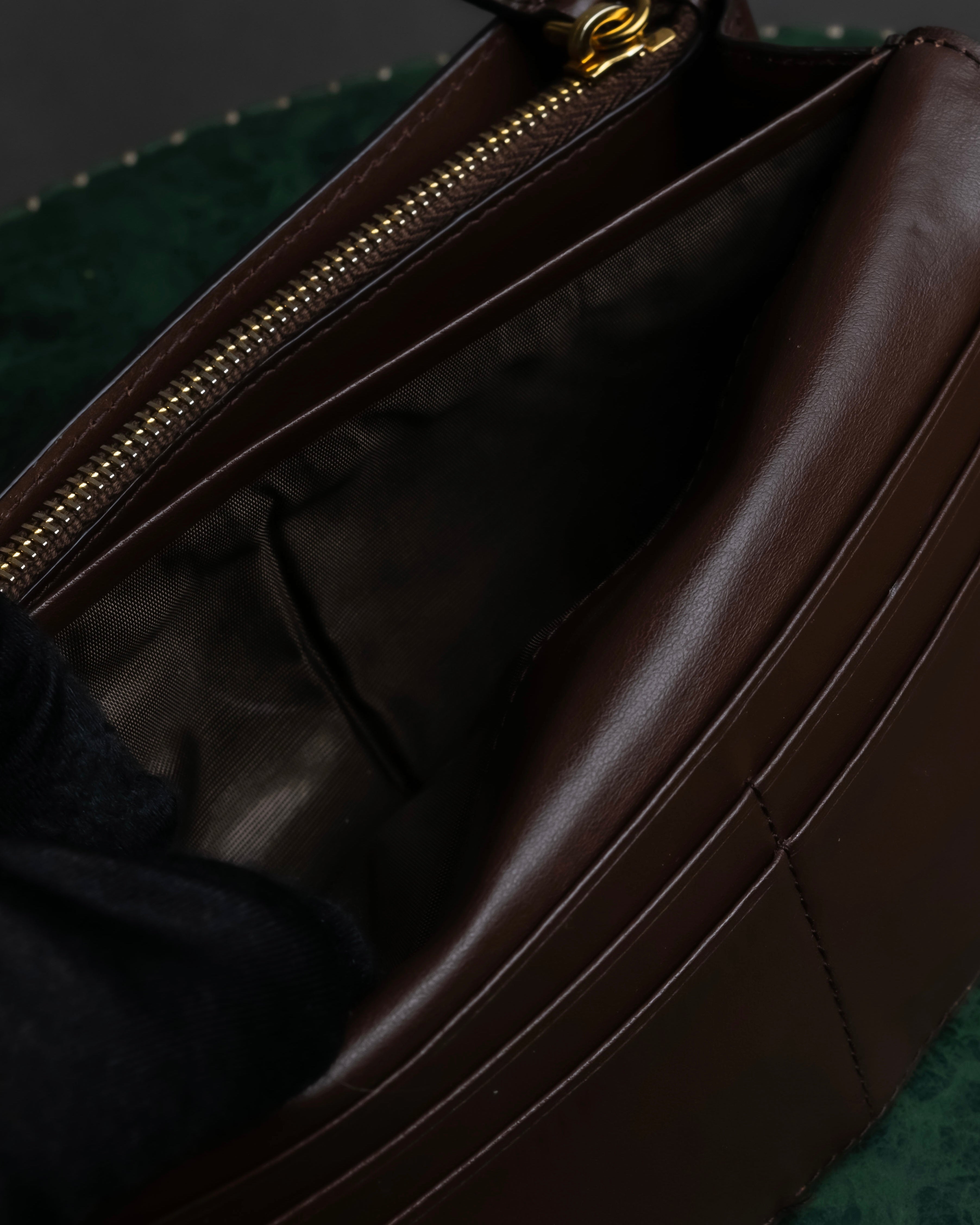 "PRADA" Logo engraved canvas combination long wallet