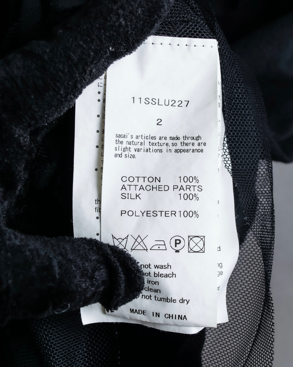 "sacai luck" Layered tulle tunic tops